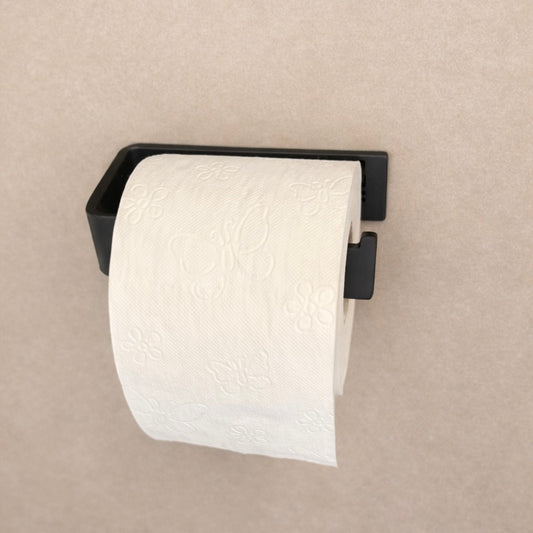 Toilettenpapierhalter ohne Bohren in Schwarz