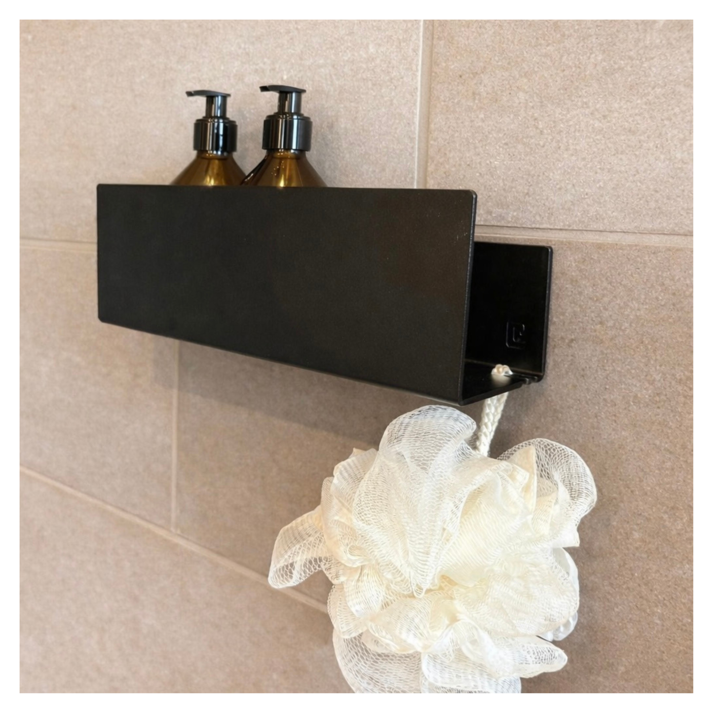 Duschablage aus Metall in Schwarz